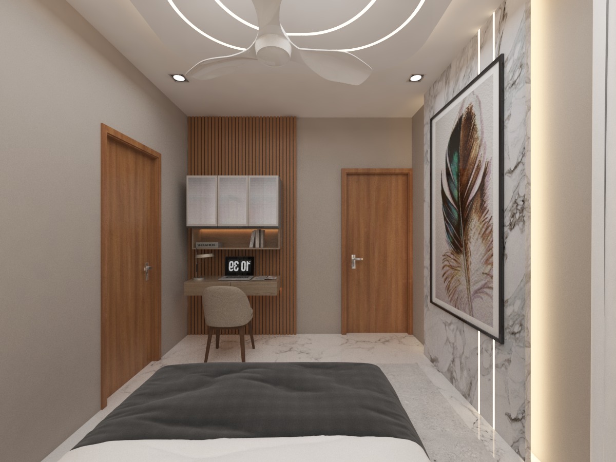 Contemporary Urban Home | 3BHK Flat Interior Design - view 5